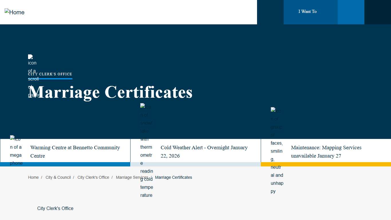 Marriage Certificates City of Hamilton