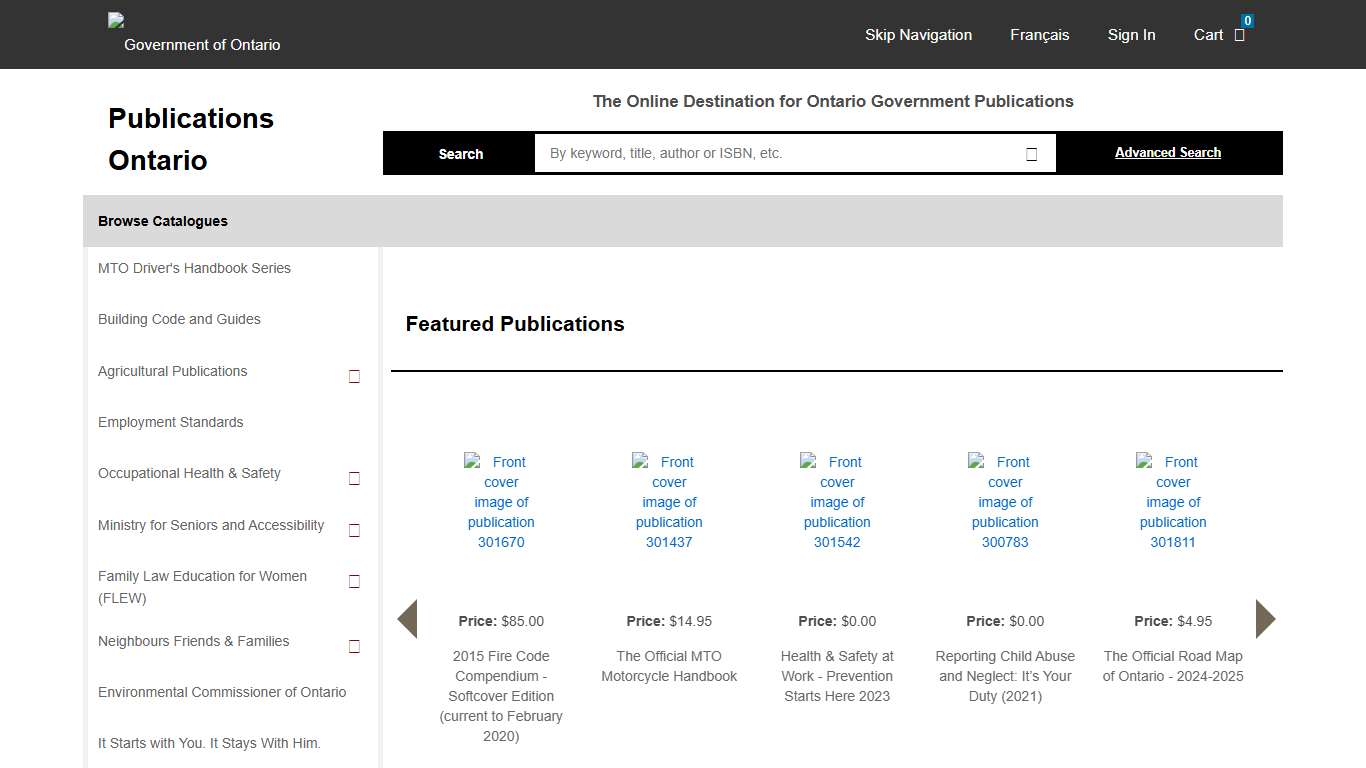 Home - Publications Ontario